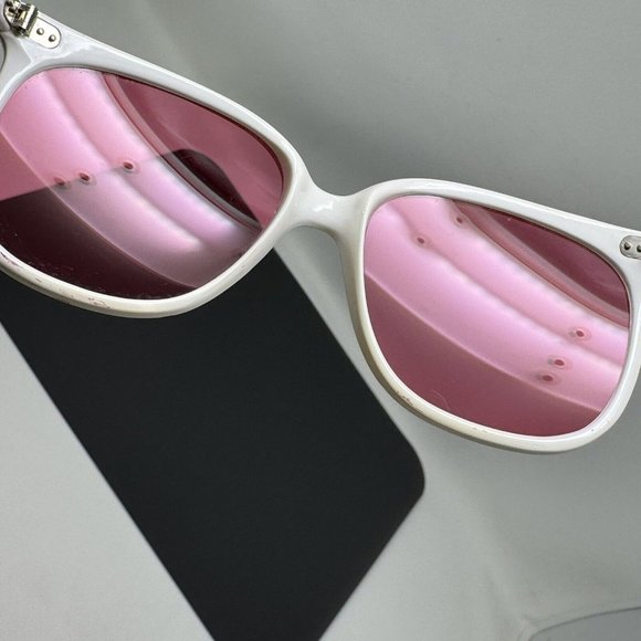 Vintage Maui Jim 001 Nylon Sunglasses White Pink Lenses France Rare main image 6